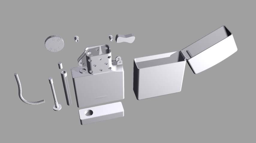 Zippo打火机Rhino犀牛模型下载
